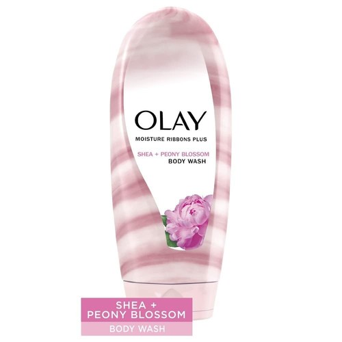 Olay Moisture Ribbons Plus Shea + Notes of Peony Blossom Body Wash, 18 fl oz - 第 5/7 張圖片