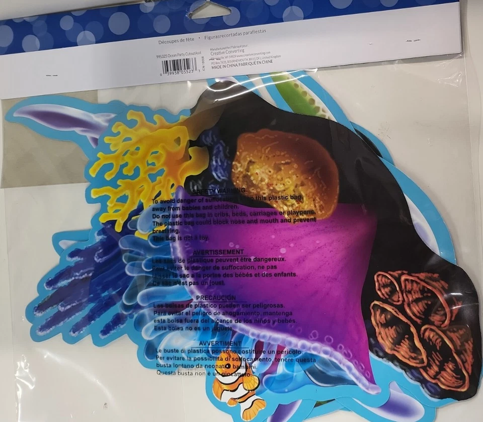 Recortes de papel para decoración de fiesta temática playa tropical Luau verano fiesta océano fiesta Foto 2 de 2