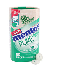 Mentos Pure Fresh Sugar-Free Chewing Gum with Xylitol Spearmint in a recyclab...