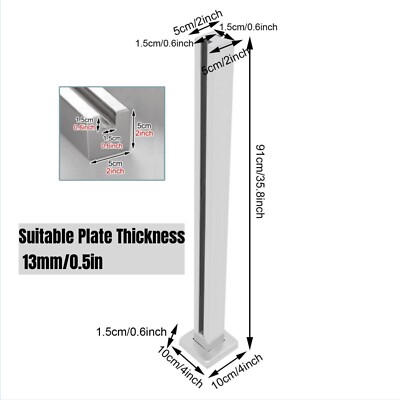 For Balcony Deck Stairs Without Glass Drilling Glass Railing End Post Balustrade