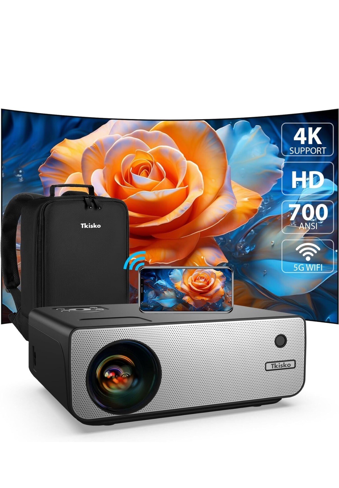 Electric Focus] Projector with Wifi and Bluetooth, 700 ANSI Portable | eBay