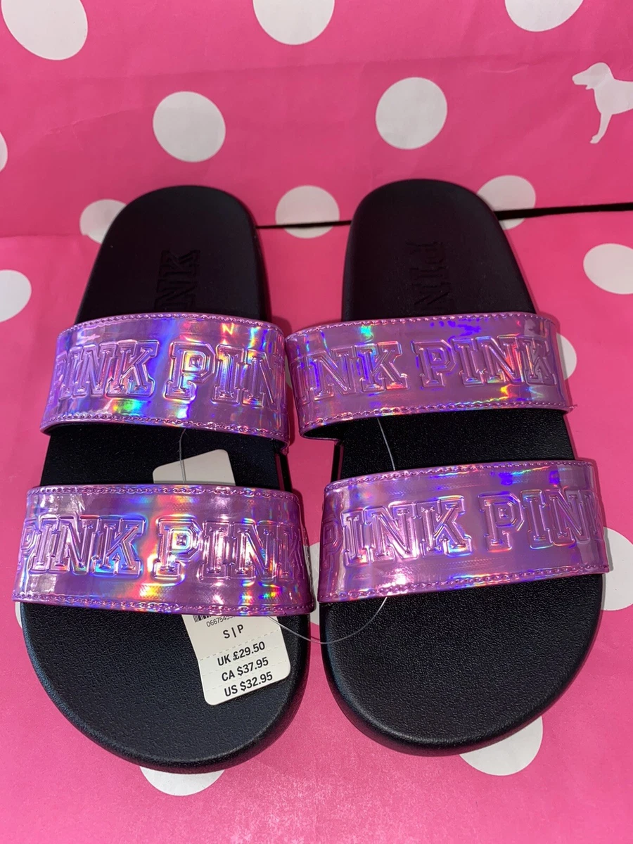 Pink slides store double strap