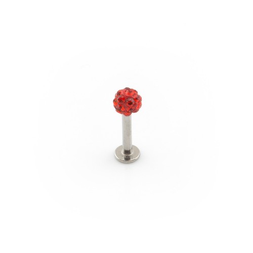 Labret Bar Crystal Shamballa Monroe Lip Stud Tragus Piercing 316 Steel - Picture 23 of 31