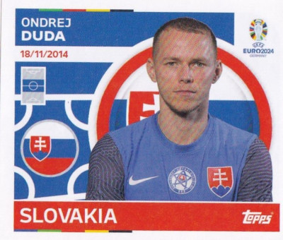 Topps UEFA Euro 2024 Sticker Slovakia SVK 9 Ondrej Duda