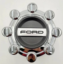 OEM 2017-2024 Ford F250 Super Duty Rear Chrome 8 Lug Center Cap - HC3C-1A096-KBD