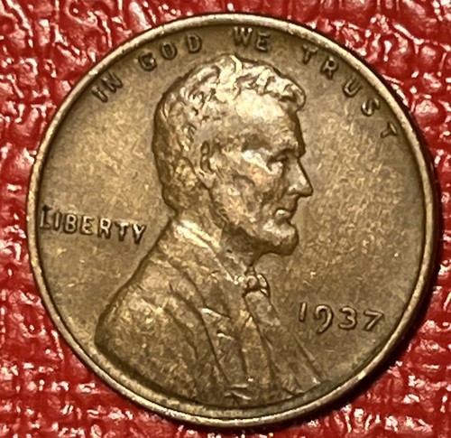 Centavo de trigo Lincoln 1937 madera leñosa grano aleación inadecuado error de mezcla - Imagen 3 de 6