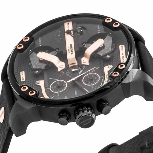 Reloj cronógrafo diésel original DZ7350 Mr Daddy 2.0 estuche negro cuero negro 57 mm - Imagen 3 de 6