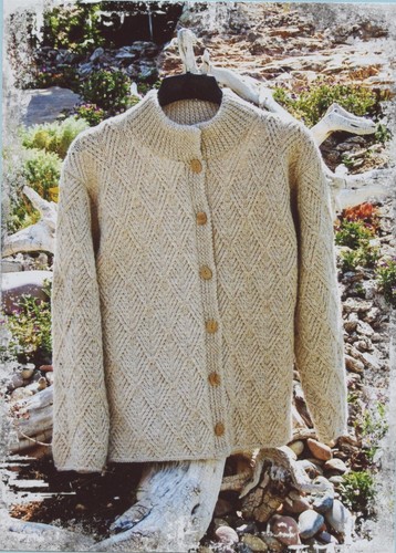 Giacca donna Sarah James modello maglia WJ218 foglia a costine 39"-50" - Foto 1 di 3