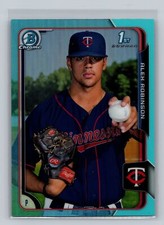 2015 Bowman Draft #198 Alex Robinson Chrome Blue Sky Refractors