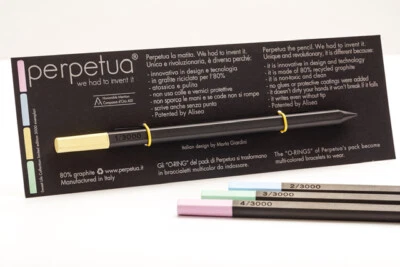 Set 4 Matite Perpetua Sweet Life Matite Idea Regalo Ecologica e Naturale