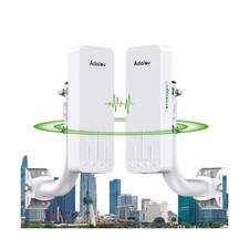 Wireless Bridge with 2 Bracket Mounts, 3KM 5.8G Point to Point Outdoor CPE, A...