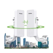 Wireless Bridge with 2 Bracket Mounts, 3KM 5.8G Point to Point Outdoor CPE, A...