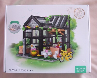 Flower Shop Building Blocks Set with LED Lights, (570Pieces) Creative Flower Hou