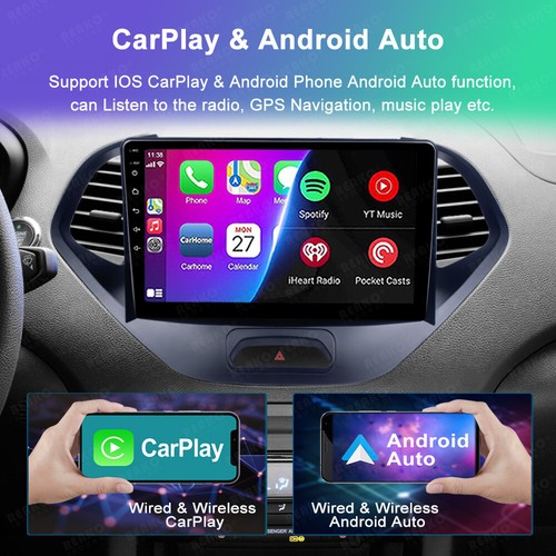 9''For Ford Figo 15-18 Car headunit Stereo Fit Apple Carplay GPS WiFi Bluetooth - Picture 4 of 15
