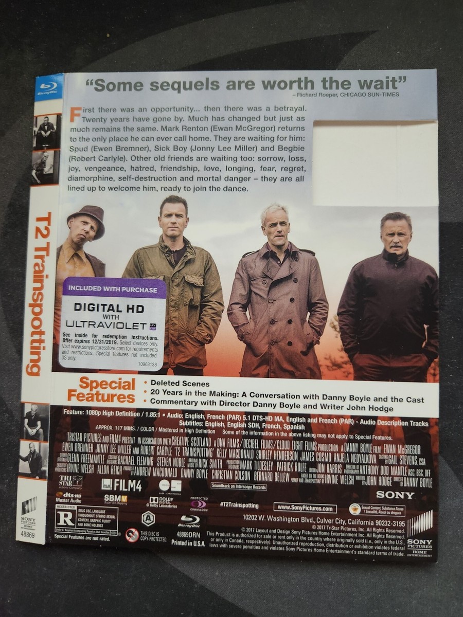 T2 Trainspotting (Blu-ray, 2017) OOP Slipcover Only 43396488694| eBay