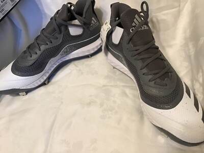 Mens Adidas Icon V Bounce Baseball Cleats White Gray G28250  display picture 1