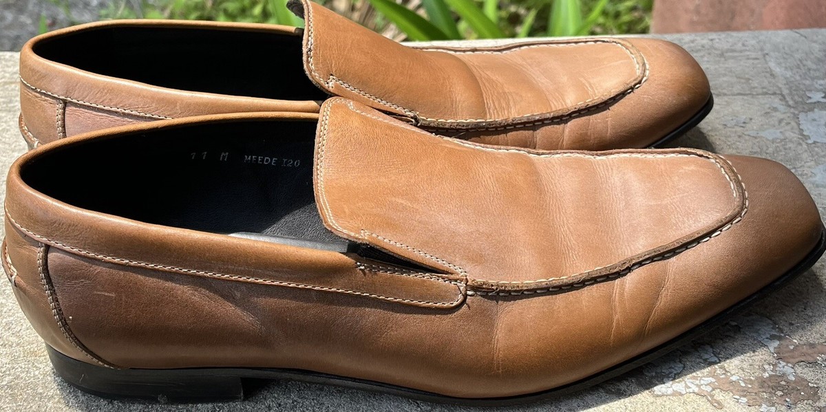 Donald J Pliner ITALY I20 Brown Loafers Mens Shoe Leather  display picture 2