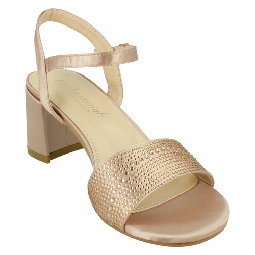 Mujer Savannah 'F10217' Satén Nude Sandalias de Noche - Picture 16 of 18