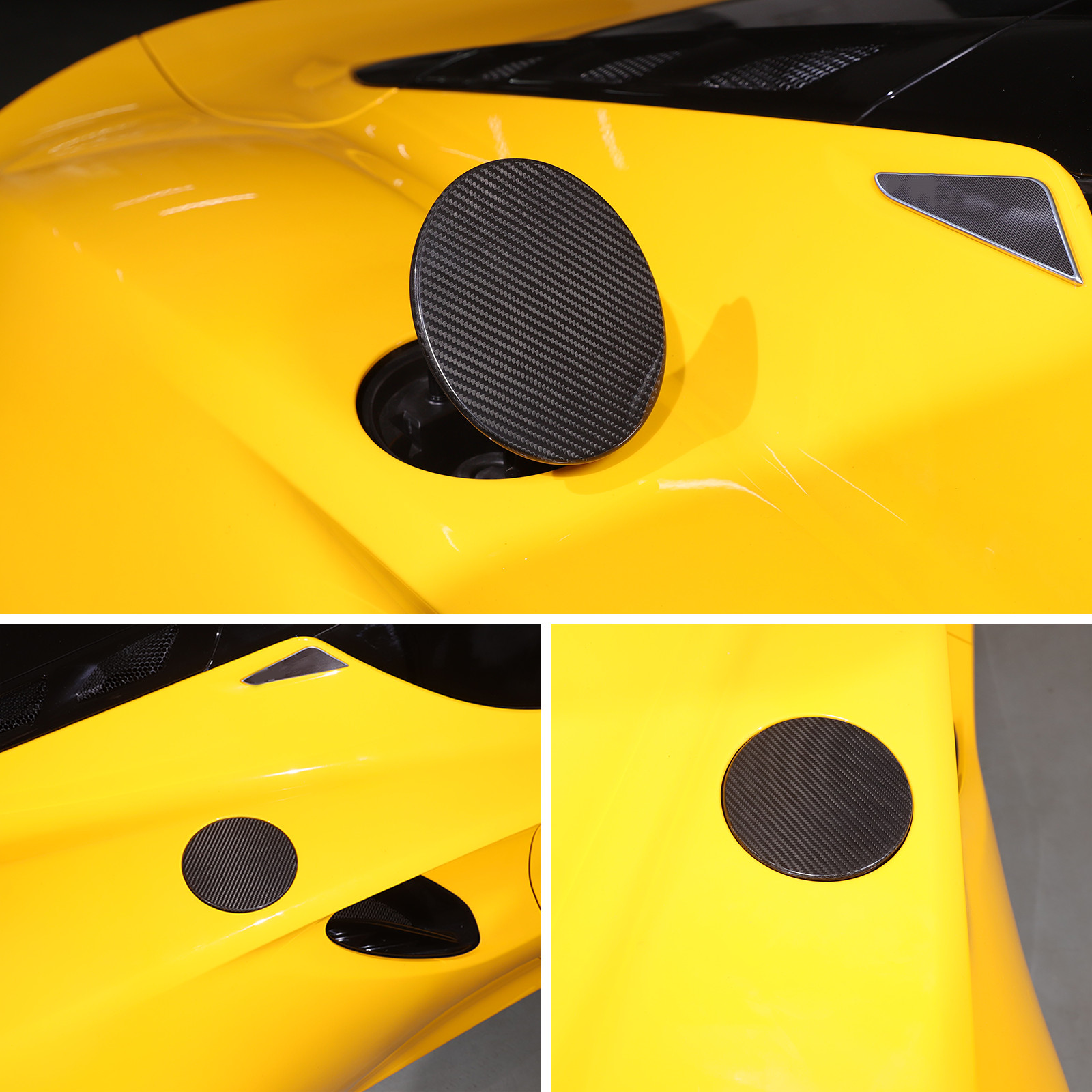Dry Carbon Car Exterior Fuel Tank Gate Cap Cover Trim For Lotus EMIRA 2021-2023