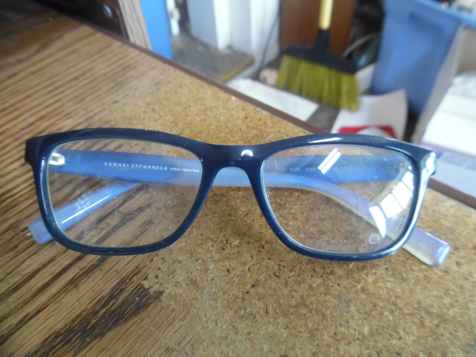Armani Exchange eye glasses black & blue ax 3068 8302 52 16 140