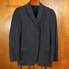 Vintage Suit Jacket 38 40 R Brown Herringbone 50s 1950s Blazer True Rockabilly