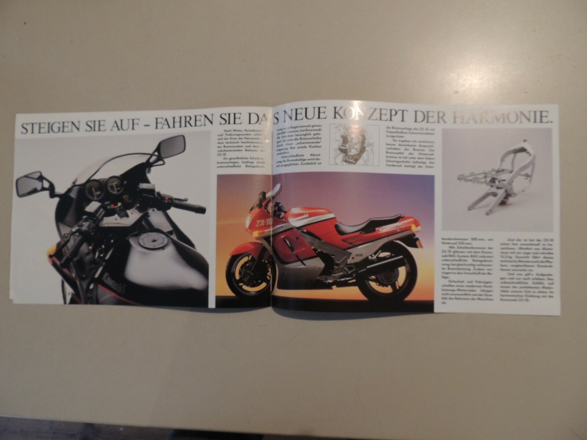 Kawasaki ZX10 Tomcat 1988 Prospekt Broschüre | eBay