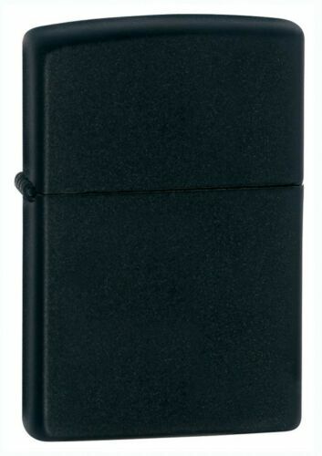 Zippo Windproof Black Matte Lighter With GOLD Insert, 218BI, New