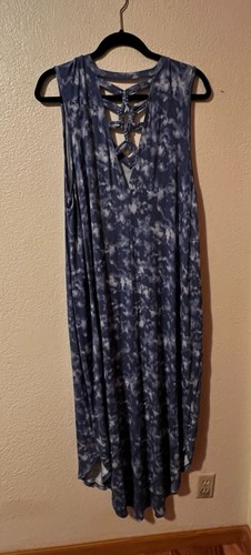 NWT LIVI Lane Bryant Blue SZ 18/20 SHORT SLEEVE ACTIVE WEAR MAXI DRESS MSRP $89 - Picture 12 of 14