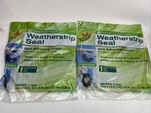 Duck Brand Self Adhesive Foam Weatherstriping  Extra Large Gaps Window 🔥 2 Pack - Picture 1 of 6