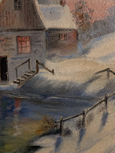 Beautiful Oil Painting on Board of an Old Water Mill by E. Ham... - Bild 4 von 8