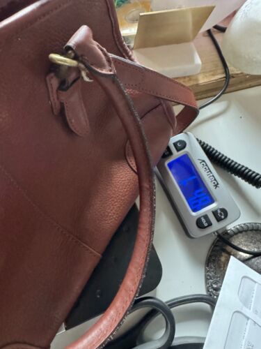 Vintage Leather Co Brown Smooth Leather Top Handle Crossbody Strap Bag Purse - Picture 17 of 17