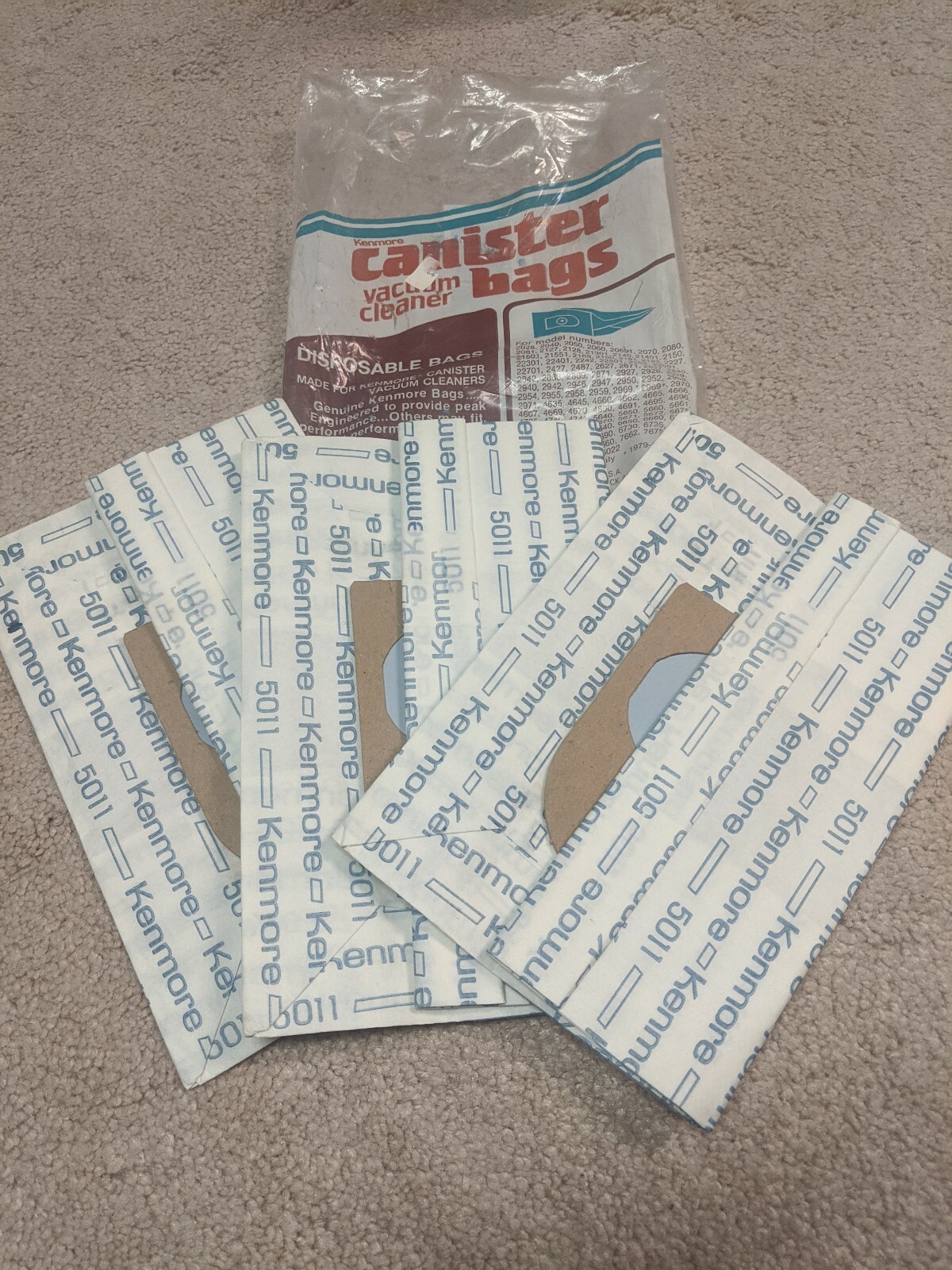 NEW Vintage Sears Kenmore Canister Vacuum Cleaner Bags 3 Pack Style 20