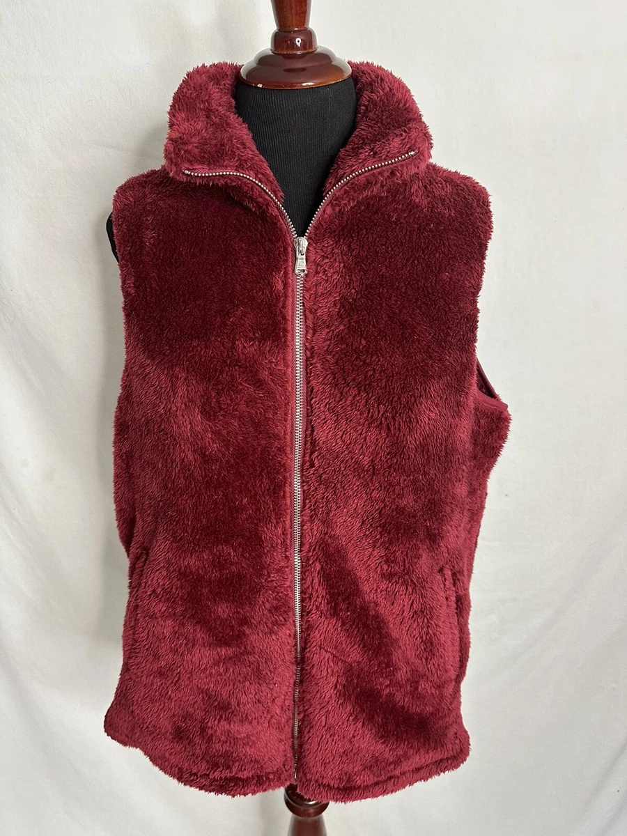 Faux fur hotsell vest burgundy