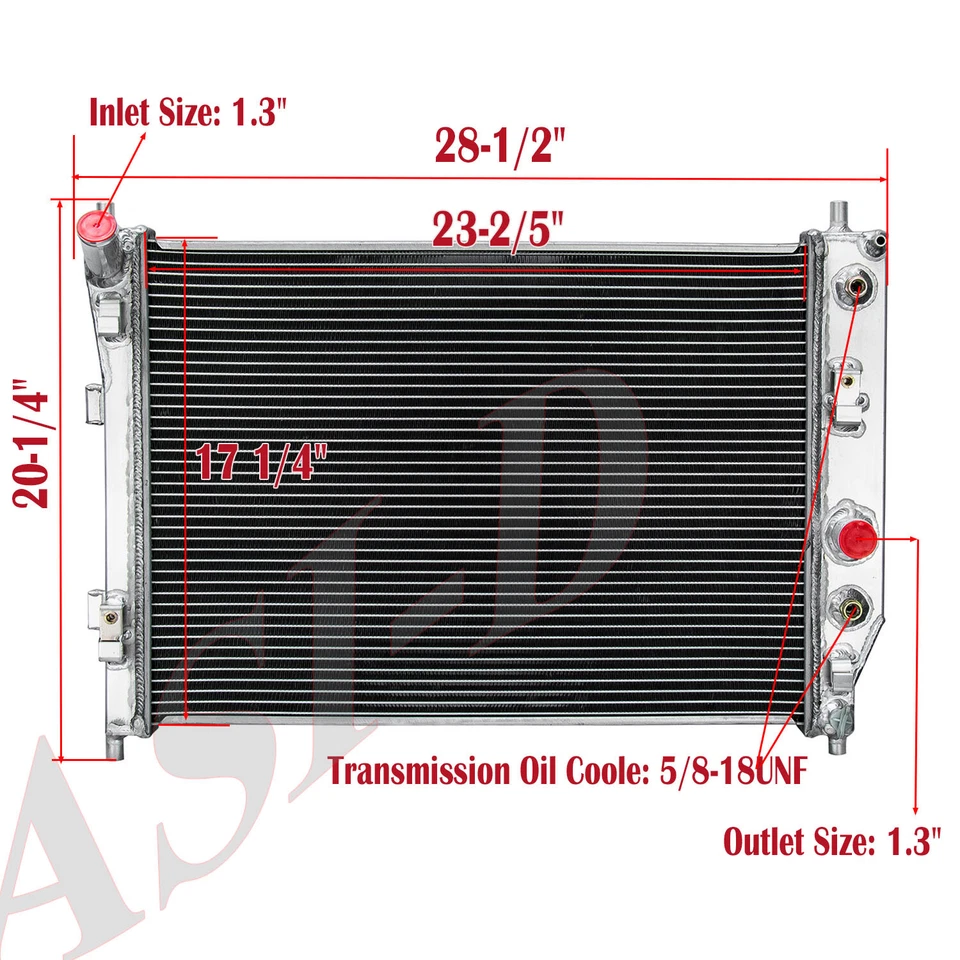 4 Row Radiator Shroud Fan for 2003-2013 Chevy Corvette SSR 2008-2009 Saab 9-7x - Image 2 of 4
