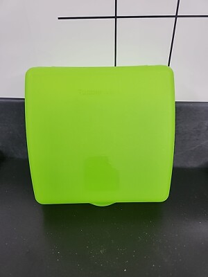 Tupperware Sandwich Keeper Clamshell Green 3752D-4 for Lunchbox New Unused