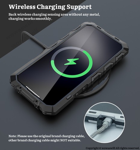 For iPhone Screw Free Shockproof Metal Case with Screen Protection Kickstand - Picture 17 of 22