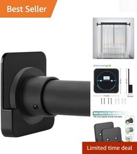 Elegant Black Acrylic Shower Curtain Rod Holder - 2 Pack  No Drilling Needed