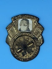 1942 Captain Midnight Secret Squadron Photo-matic Premium Decoder Brass Badge