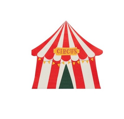 Zirkus Party Servietten Karneval Big Top Kirmes Zirkus Motiv Papierservietten x 16