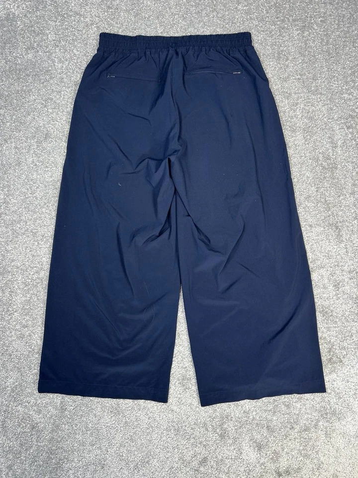 Pantalones cortos de pierna ancha Athleta Brooklyn para mujer 8 azules tiro alto resistentes a las arrugas Foto 2 de 4