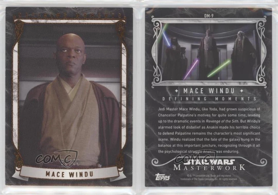 2015 Topps Star Wars Masterwork Defining Moments Canvas /99 Mace Windu #DM-9 1c9 - Image 3 of 3