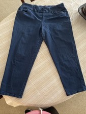 Alfred Dunner Jeans Plus Size 20W Pull-On Blue Denim Straight Jeggings High Rse