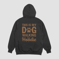 This Is My Dog Walking Hoodie Pet Lover Paw Print Animal Pullover Back Print