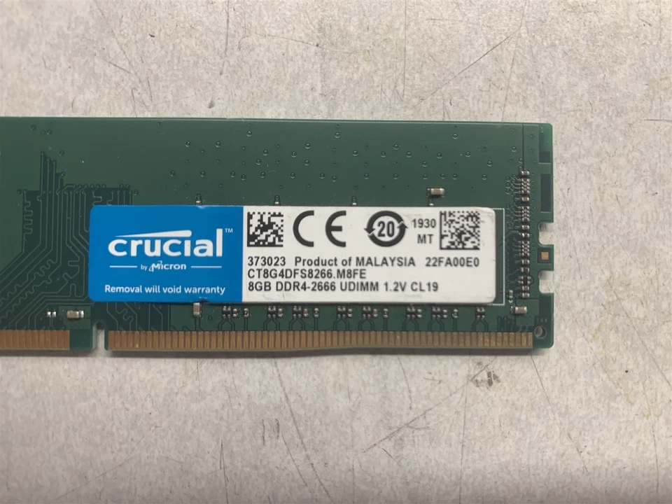 CRUCIAL 24GB(3X8GB) DDR4-2666 UDIMM MEMORY CT8G4DFS8266.M8FE - Image 2 of 3