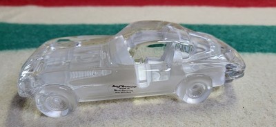 Hofbauer W Germany Crystal 1963 Corvette Stingray Paperweight Vintage