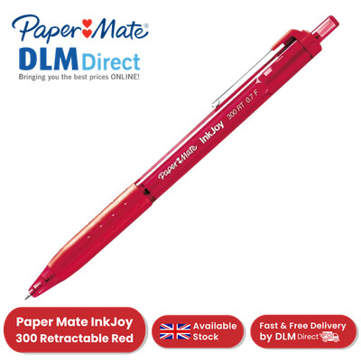 Paper Mate InkJoy 300 RT Stift rote Tinte 0,7 mm feine Spitze einziehbar glatt schreiben