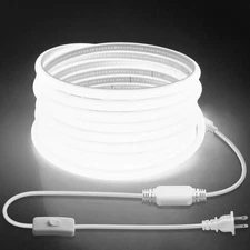 Samsion COB LED Strip Light 10FT 6000K Daylight White AC 110V-120V LED Rope L...