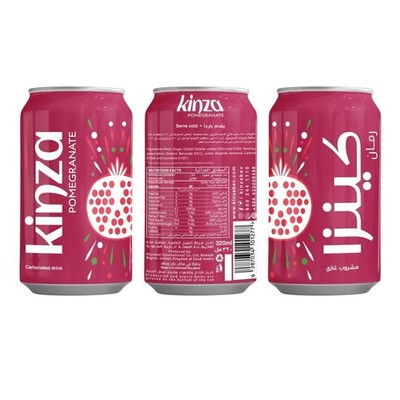 Kinza Pomegranate Soda Saudi Arabia 320 ml (24 Pack Offer) Free Shipping