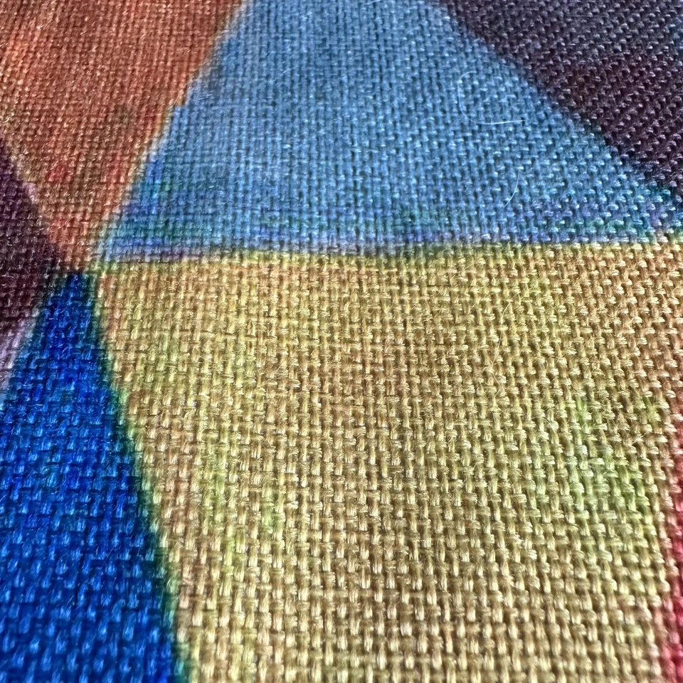 Funda de almohada arte geométrico tela dibujada a mano triángulo colorido caprichoso Foto 4 de 4