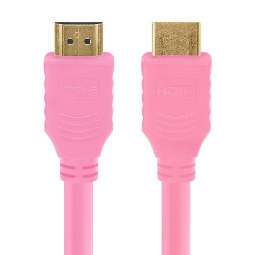 Pink HDMI Cord HDTV HDR 4K HDMI Cable ARC 3D Ethernet Laptop PS4 Nintendo XBOX - Picture 3 of 9